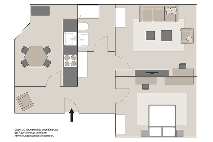 Grundriss Colonnaden 4. OG hinten
